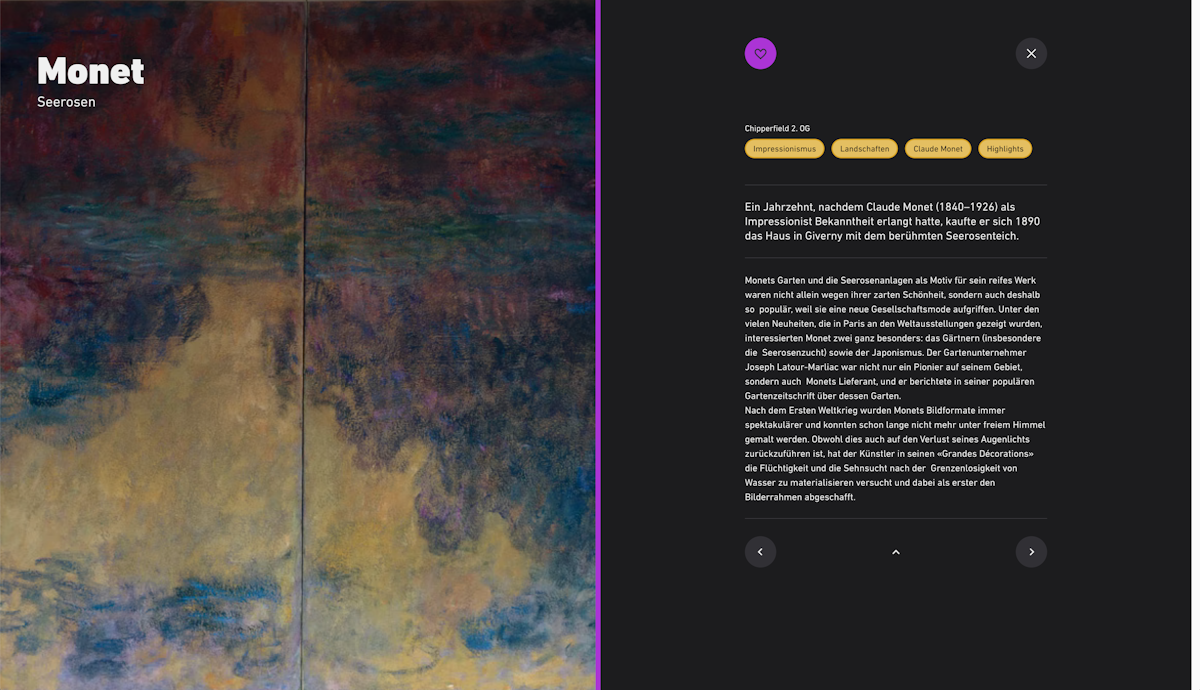 Detailview of an image painted by Monet