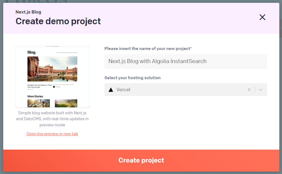 Algolia Next.js demo project