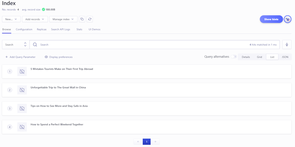 Algolia + DatoCMS