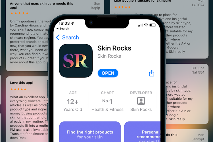 Skin Rocks App: No.1 in Health & Fitness