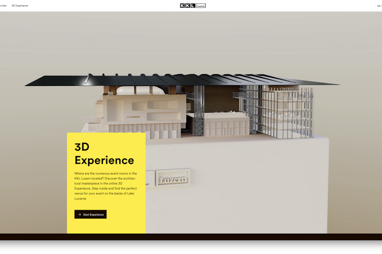 The 3d model of the KKL Lucerne