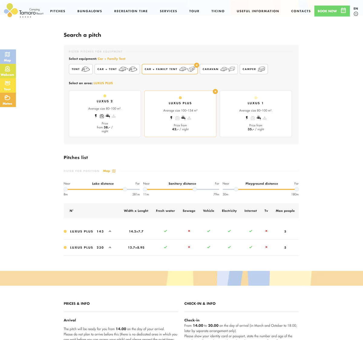 Camping Tamaro - Pitches Search Engine