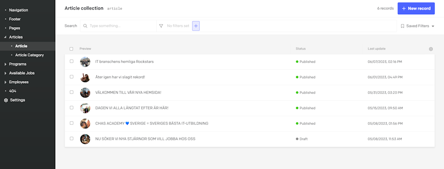 Chas Academy - Dato backend