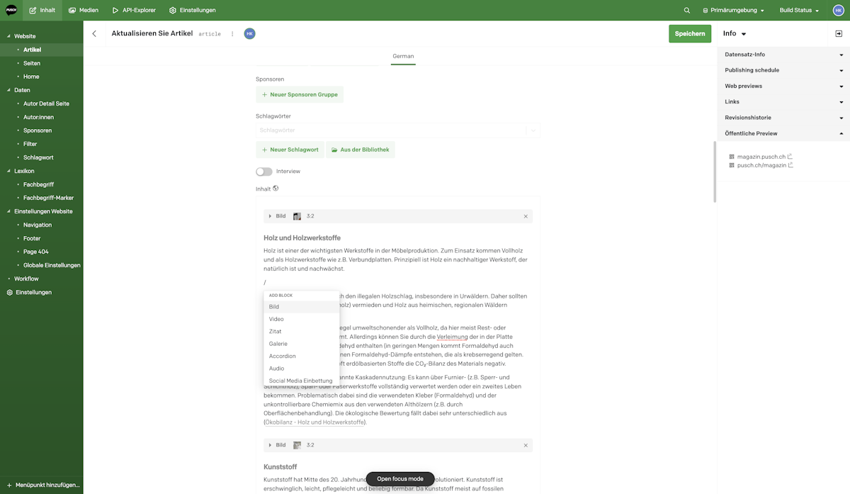 Extendable Rich Text Editor enabling multimedial content