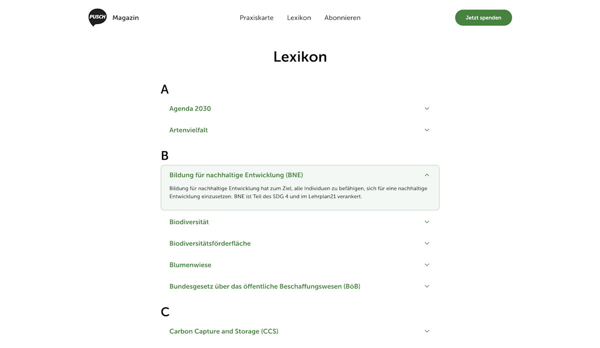 Glossary for environmental terms