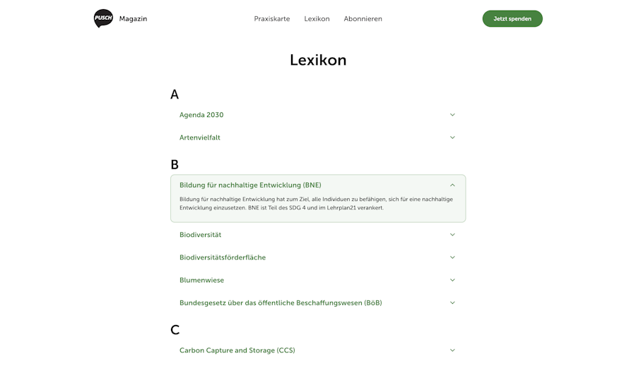Glossary for environmental terms
