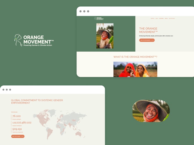 Views of the project including the interactive map