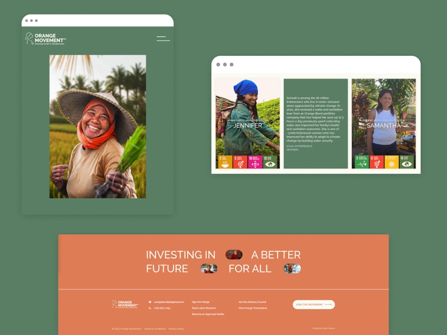 Components from the website included mobile, tiles and the footer