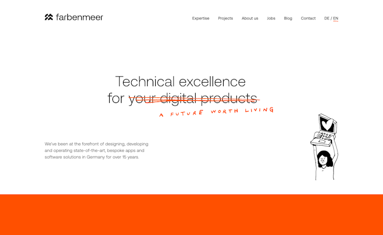 The farbenmeer.de homepage