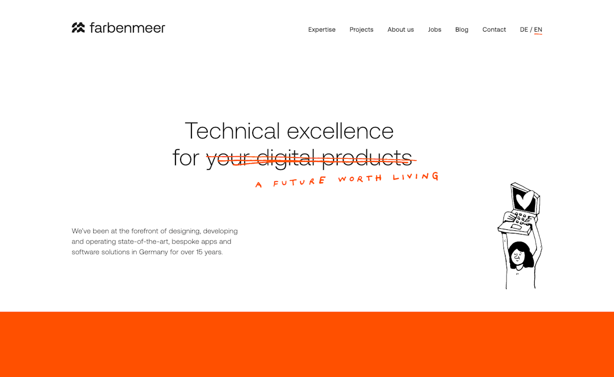 The farbenmeer.de homepage