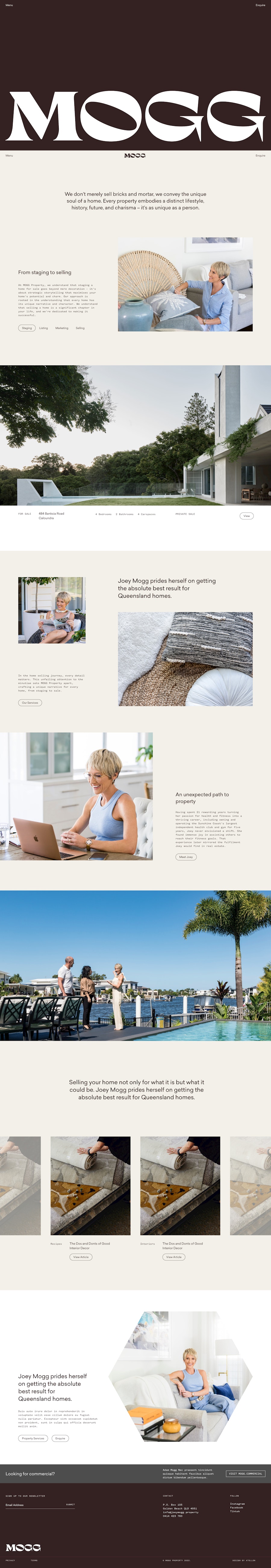 Mogg Property Home Page Design by Atollon