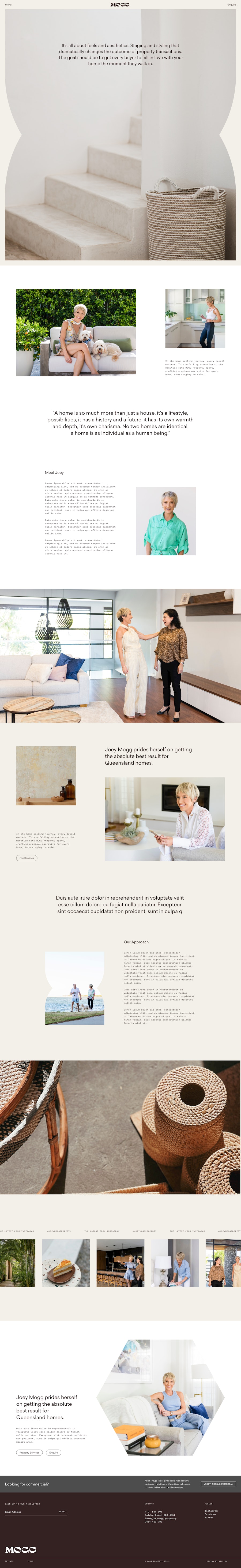 Mogg Property About Page  Design by Atollon