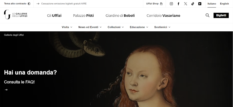 Homepage Uffizi