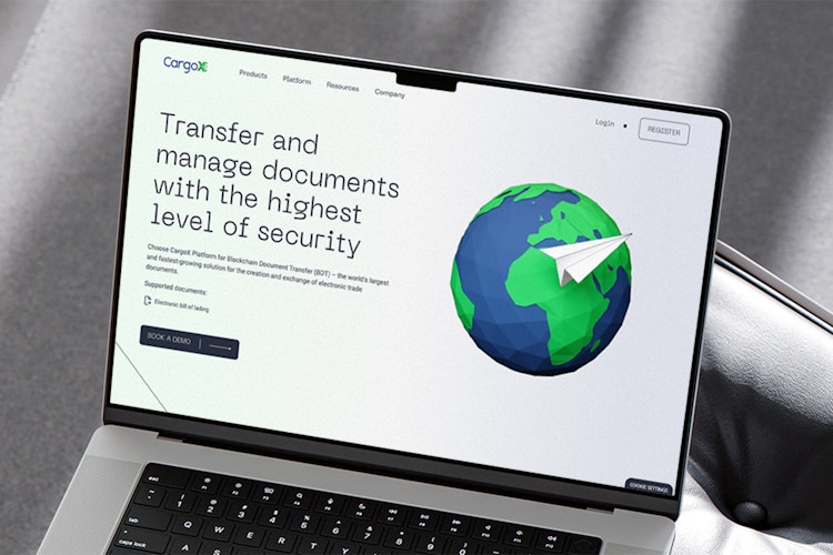 CargoX Landig page CargoX Landig page
