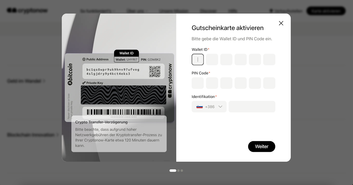 Voucher activation