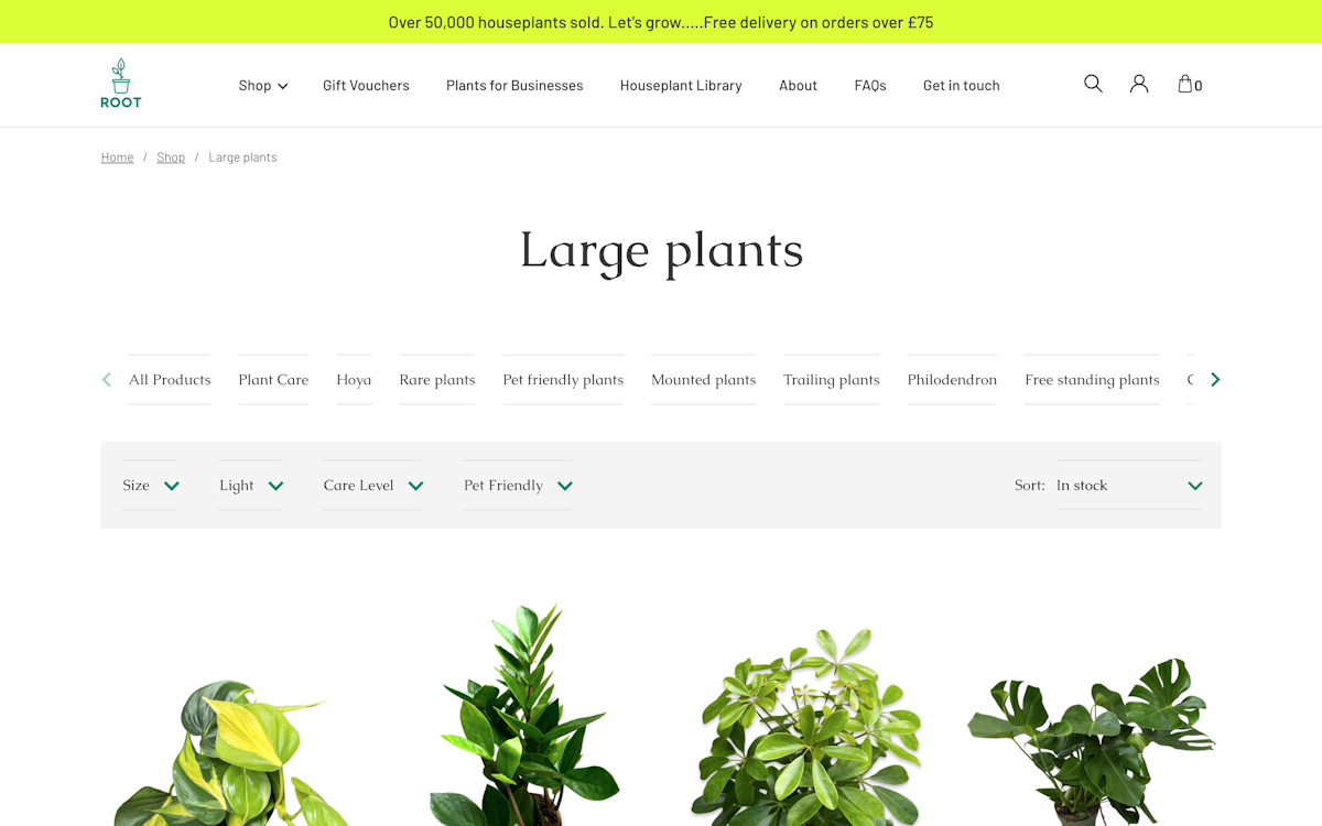 Root Large Plants Page