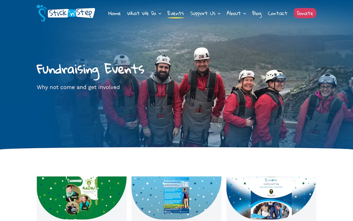 Stick 'n' Step Fundraising Page