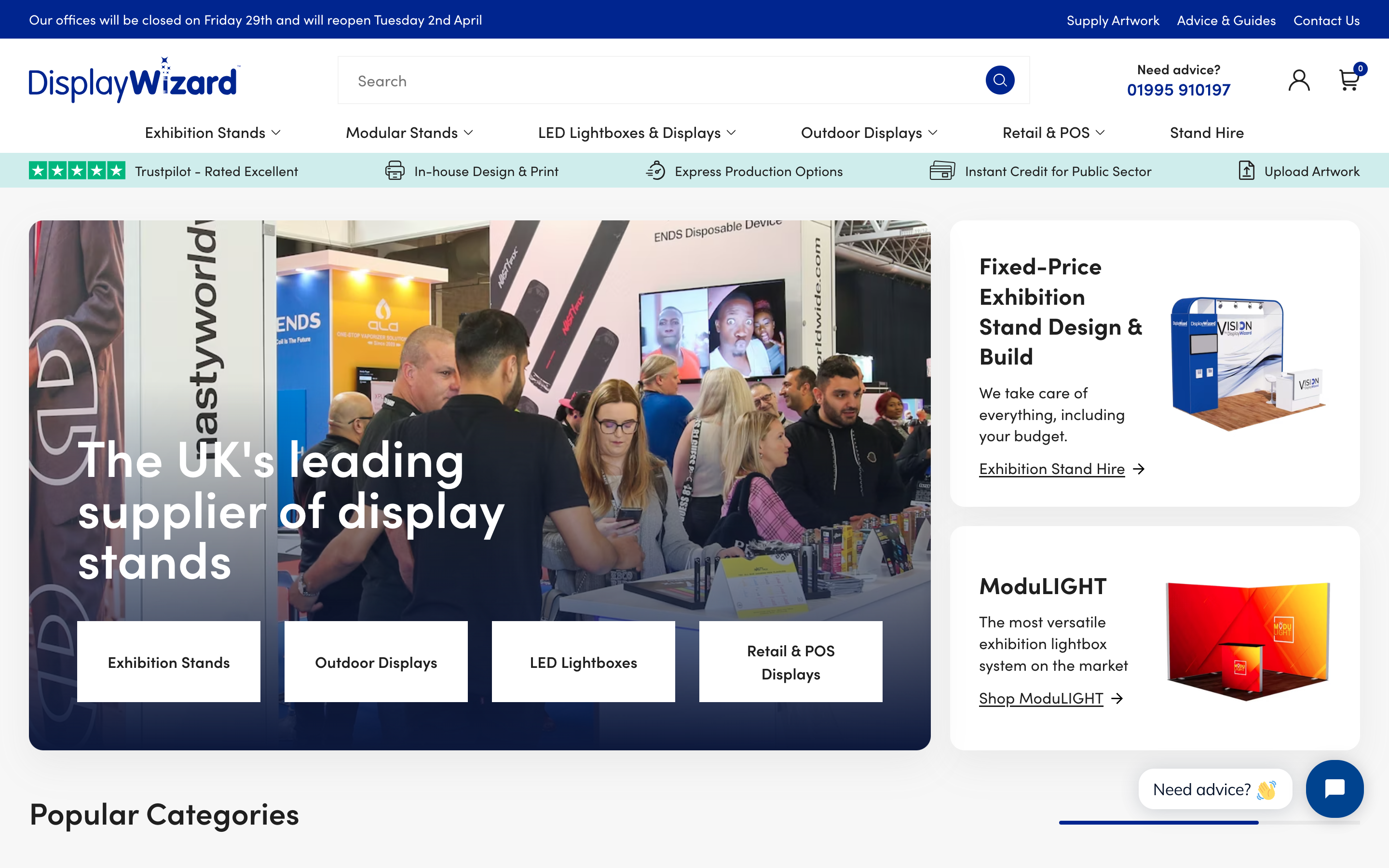 Display Wizard Home Page