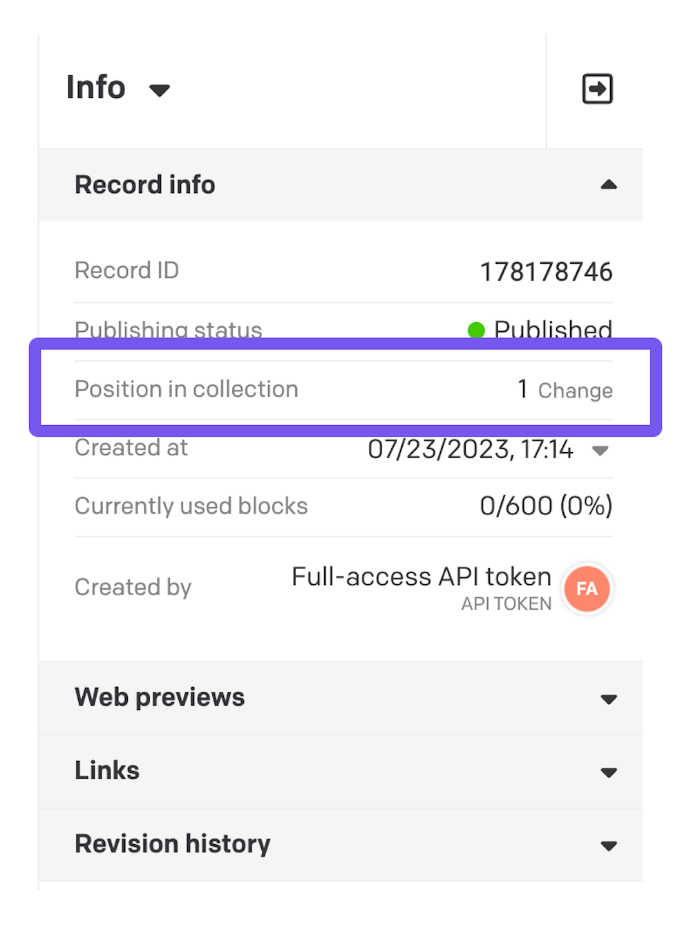 Content modelling - Record ordering - DatoCMS Docs