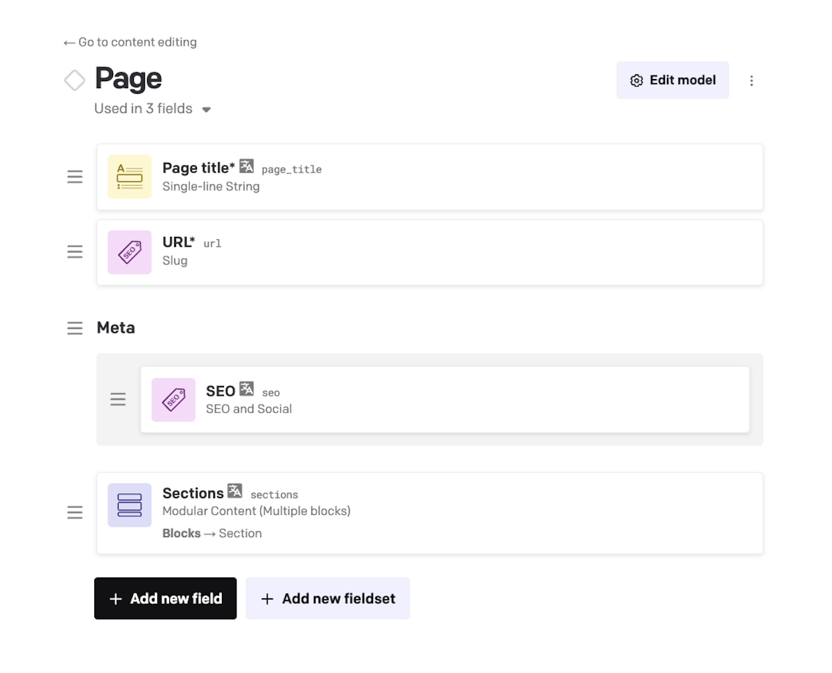 Page model