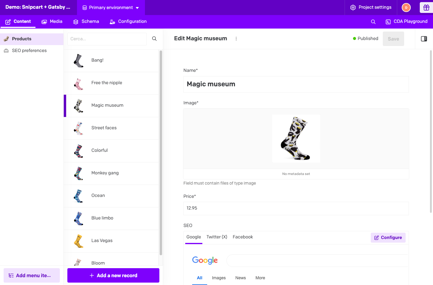 Gatsby ecommerce template + DatoCMS