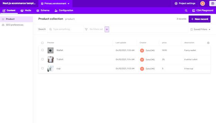 Nextj Project Next.js ecommerce template - Get started with one click