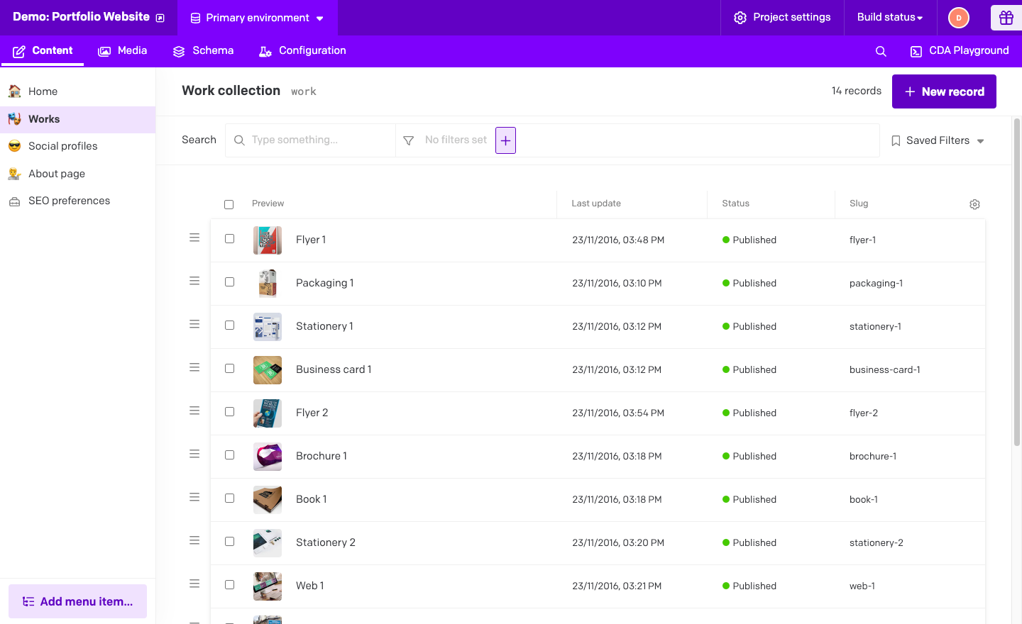 Hugo template backend