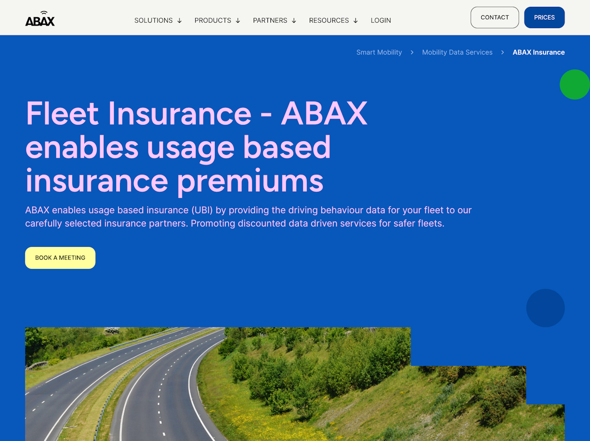 ABAX service page