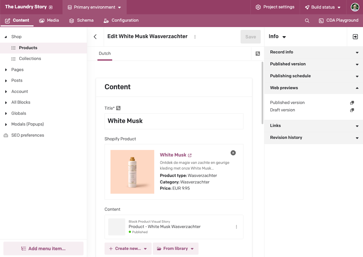 Manage Product Content