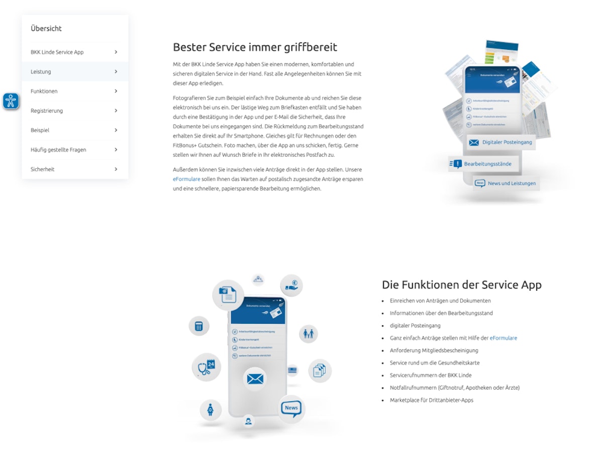 Snapshot of detail page