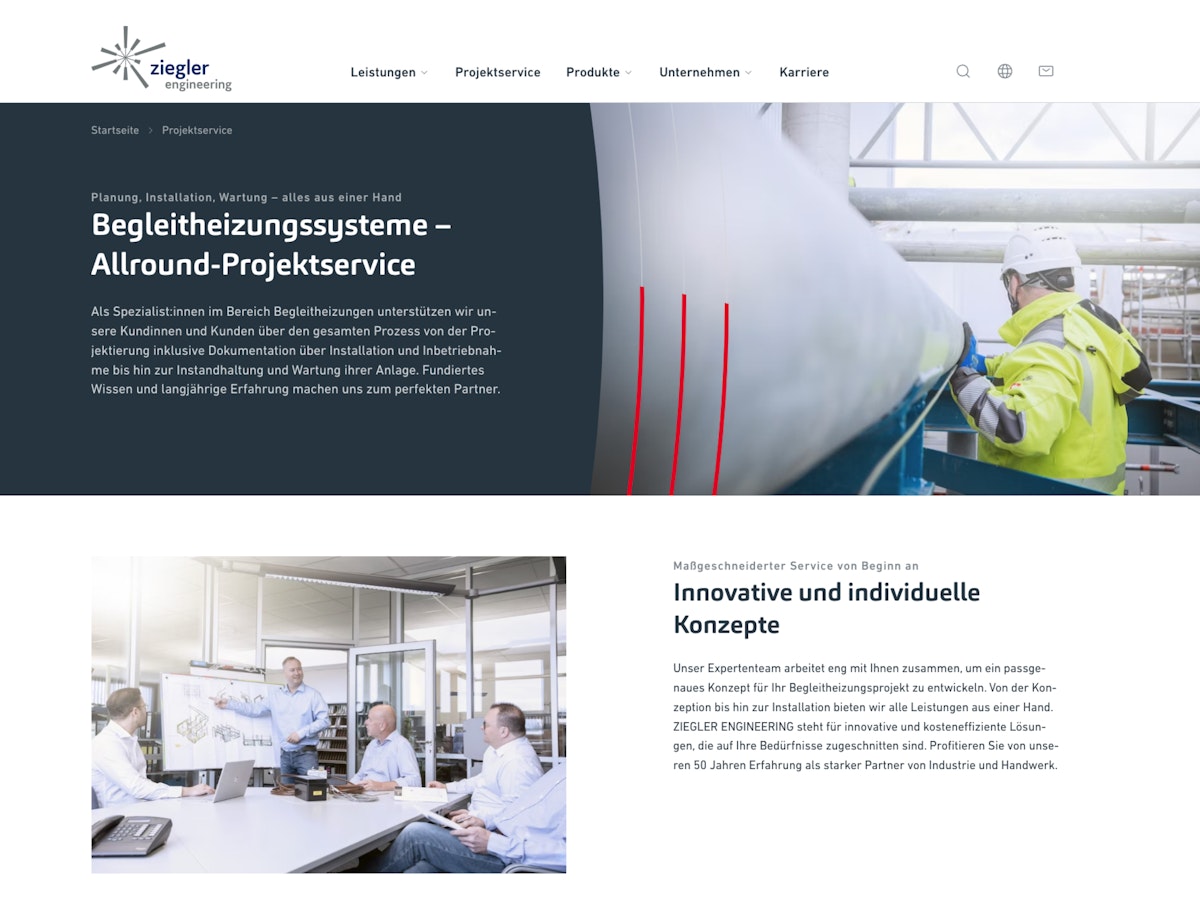 Overview of project services.