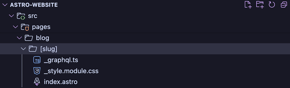 Files with the _ prefix won’t be recognized by the Astro router