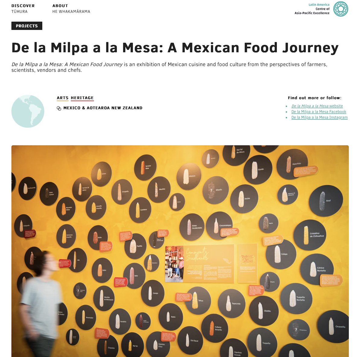 Creative Collaborations Projects example of De la Milpa a la Mesa: A Mexican Food Journey