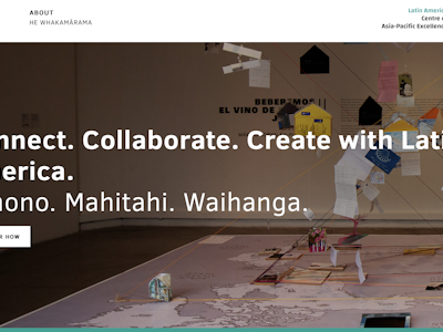 Creative Collaborations website homepage Creative Collaborations website homepage: Connect. Collaborate. Create with Latin America.