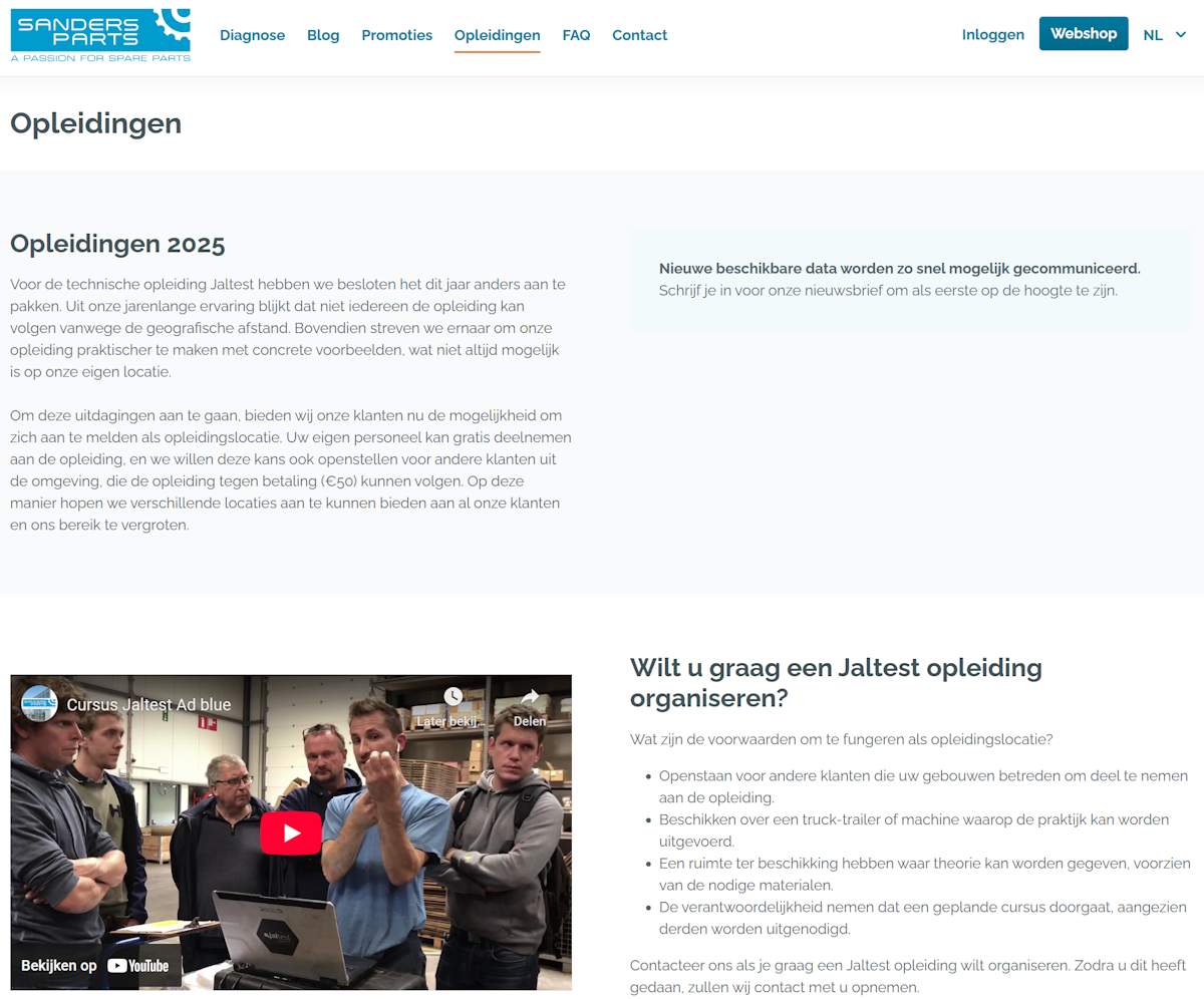 Overview trainings