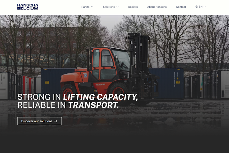 Hangcha Belgium home page