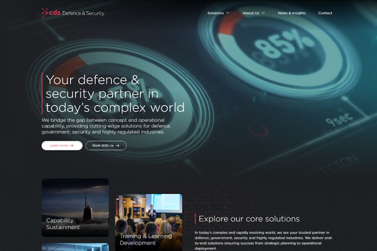 Homepage screenshot for the CDS DS website.