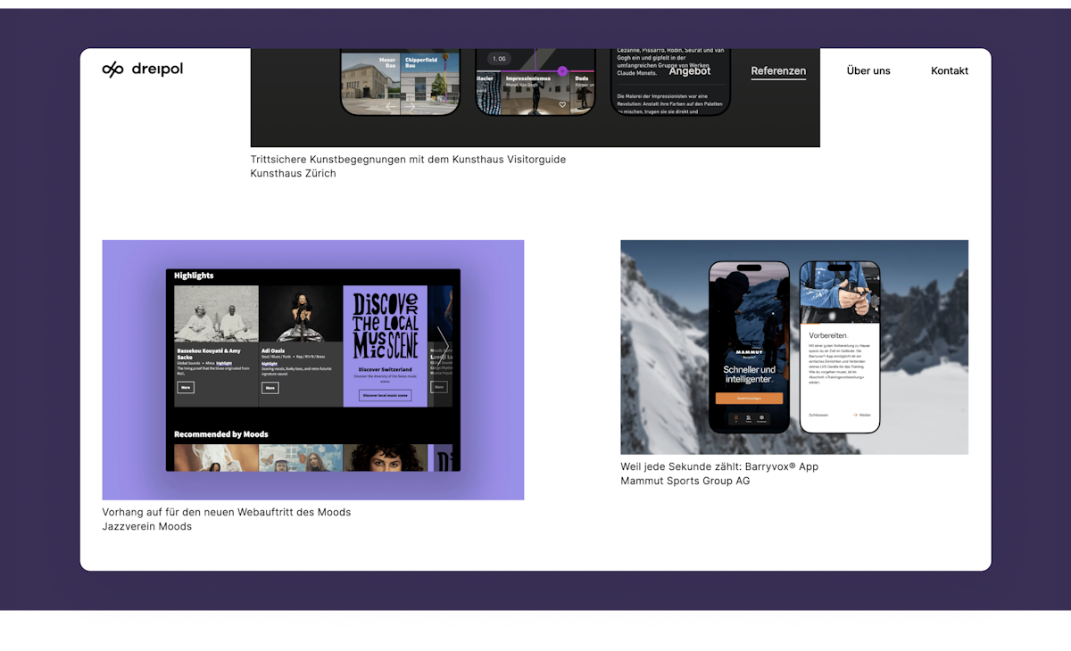 Detail view References page