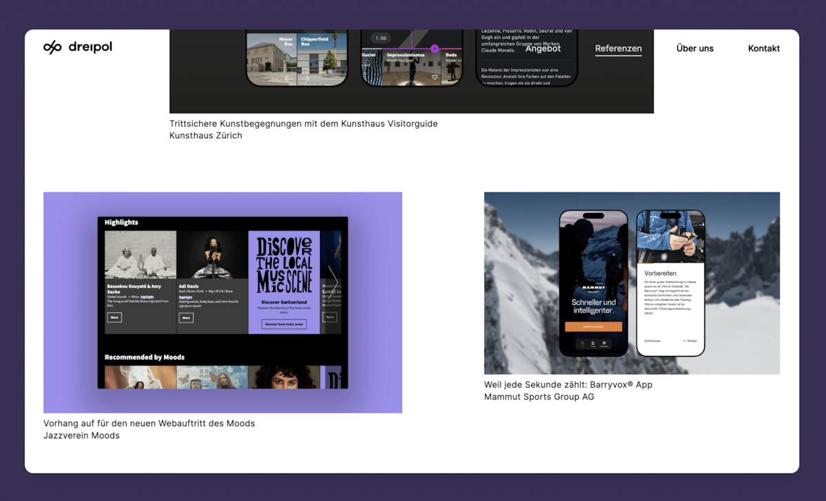 Detail view References page