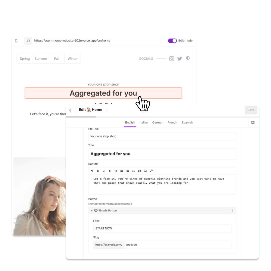 Side by side editing