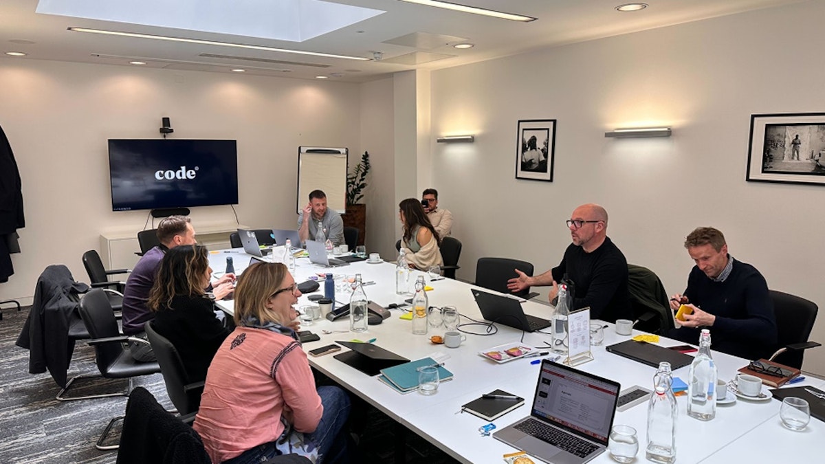 Strategic workshop - people around a table