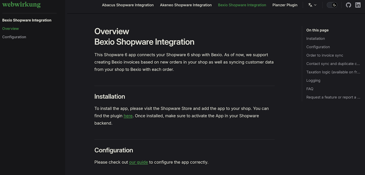 webwirkung-bexio-shopware-integration