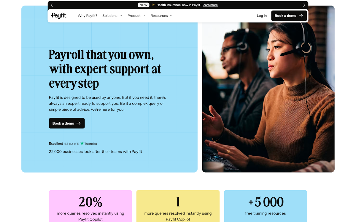 Support page