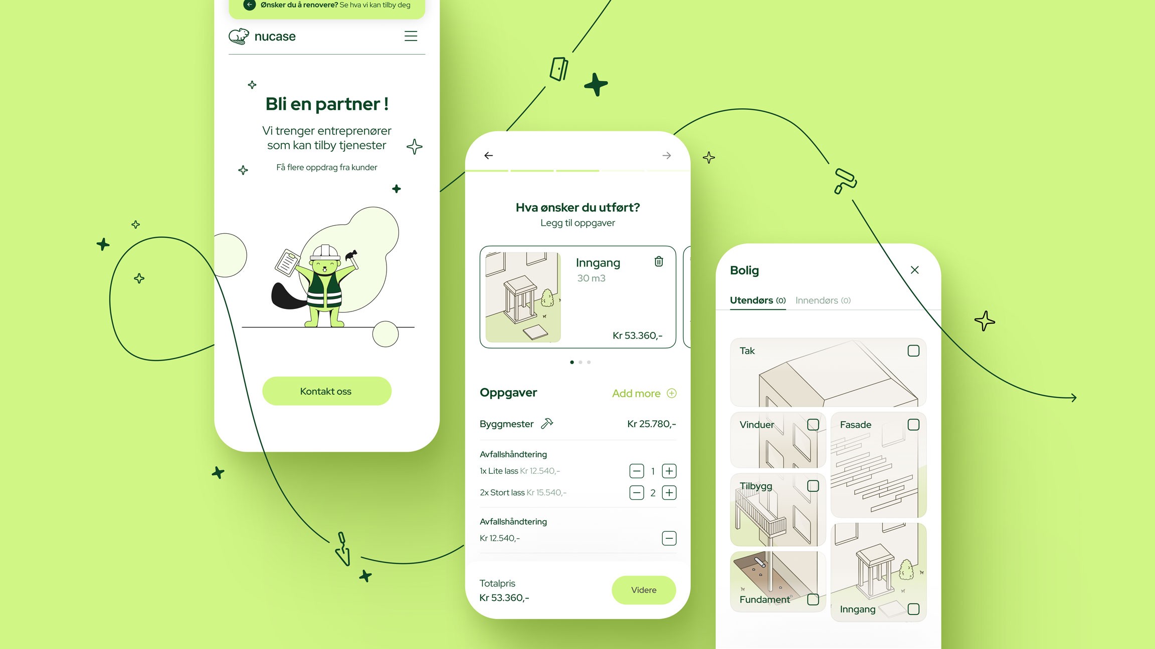 Nucase app home page
