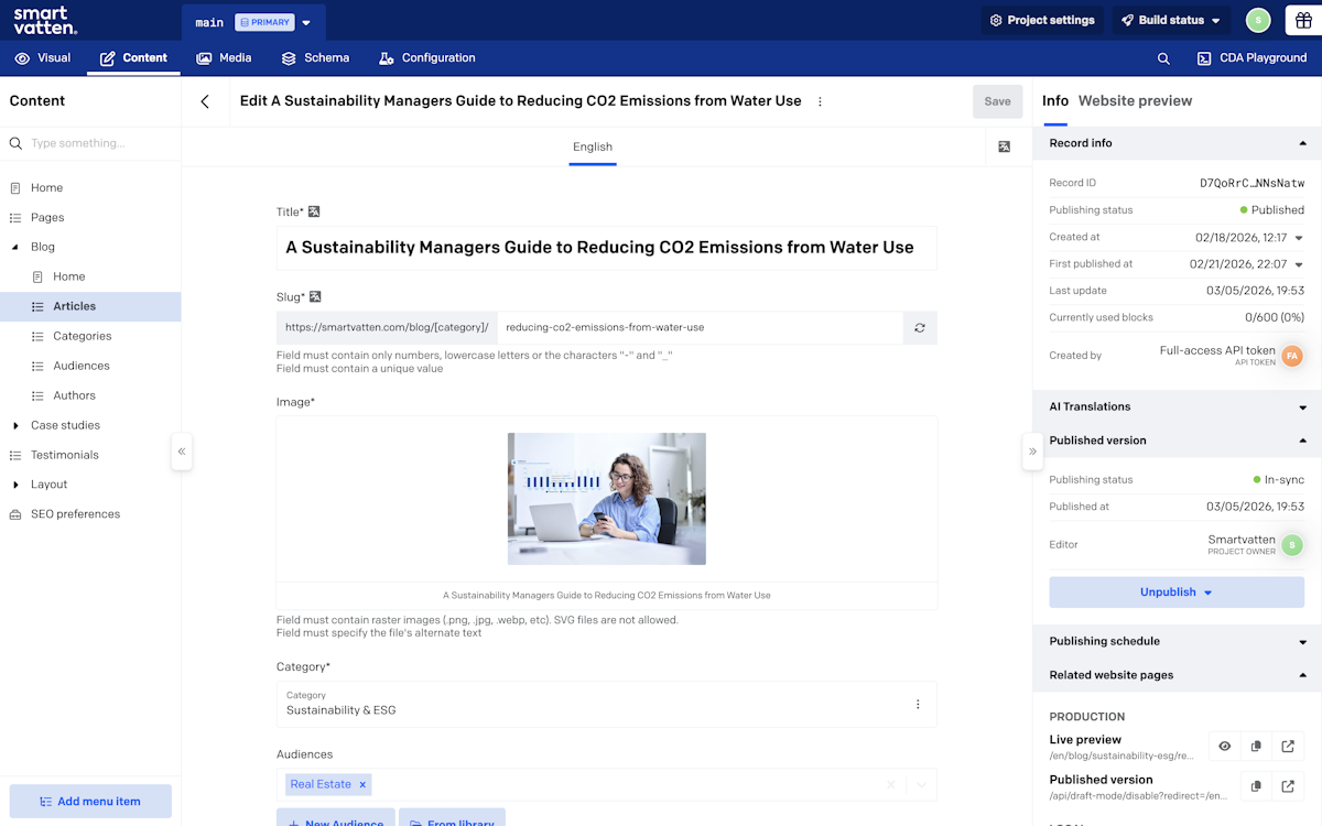 Blog article in DatoCMS