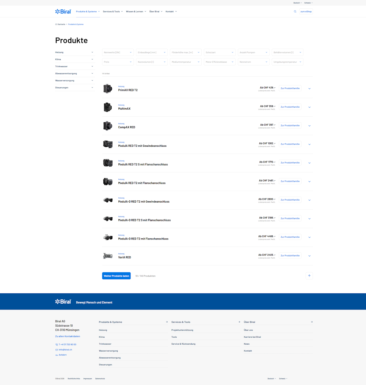 Product list