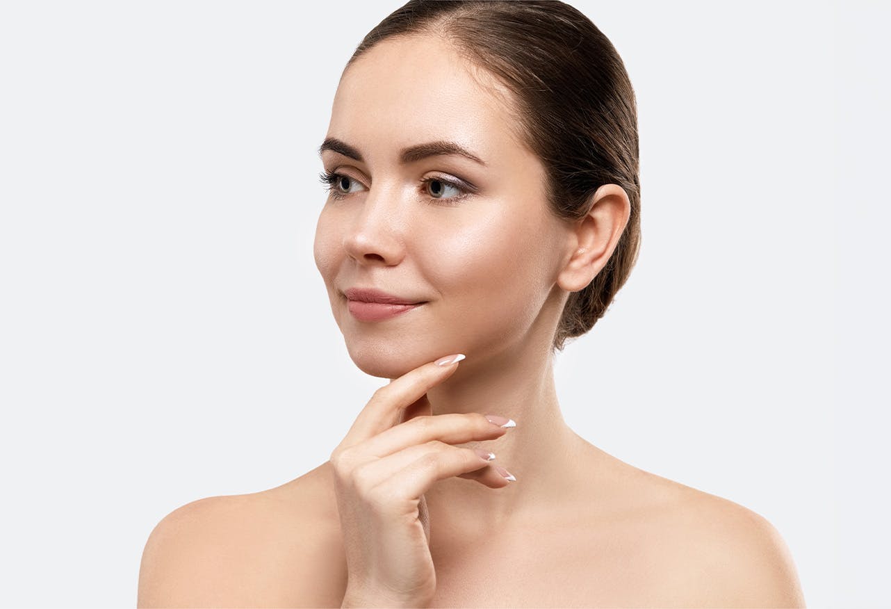 woman looking to the side