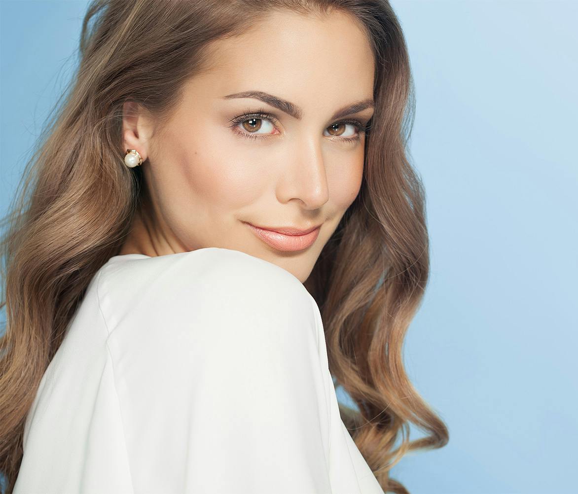 woman smirking