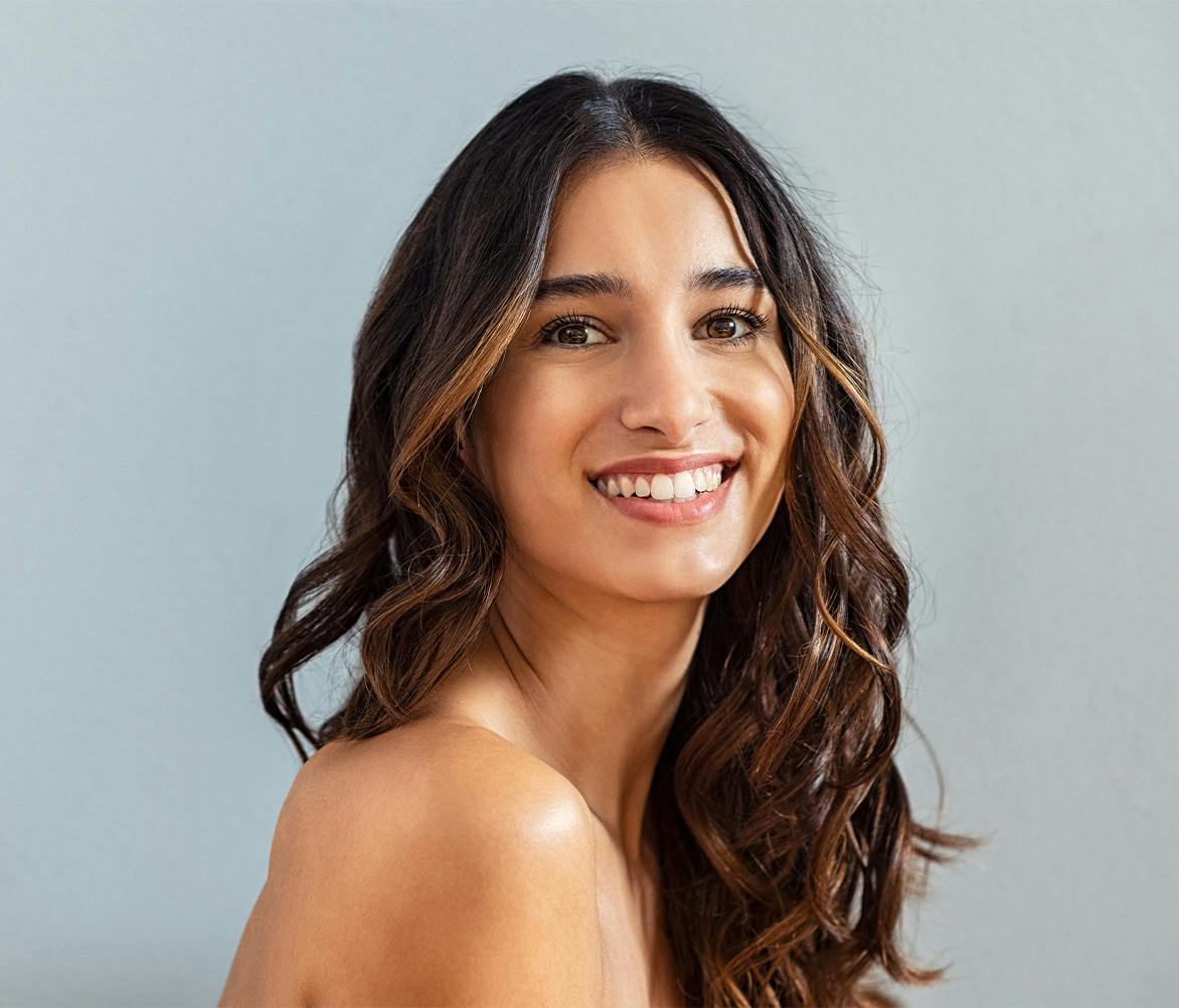 woman smiling into camera