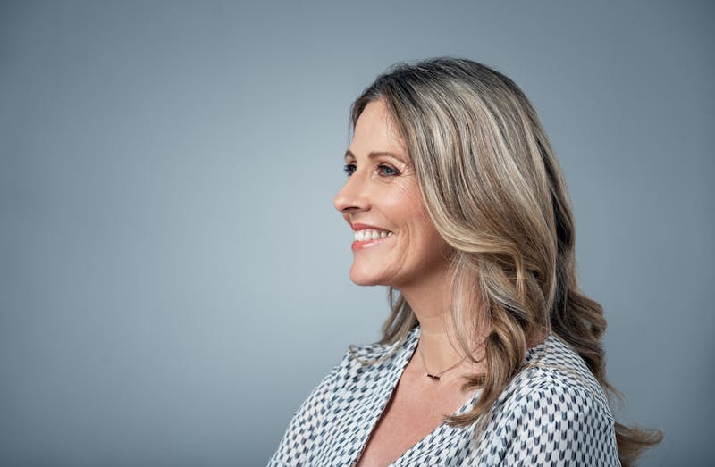 woman smiling